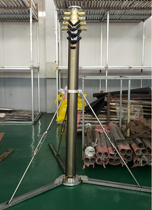 COW Trailer Vehicle <strong>Roof</strong> Mounted 8m 9m 10m 12m 15m Pneumatic Telescopic Locking <strong>Mast</strong> for PTZ CCTV Camera Antenna Radio - Product Image 2