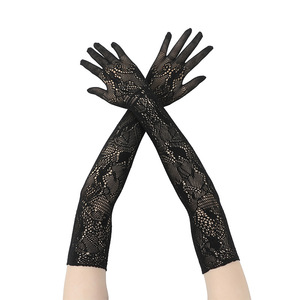 <span class=keywords><strong>Gants</strong></span> de mariée en <span class=keywords><strong>dentelle</strong></span> florale HZS-25029 pour femme, <span class=keywords><strong>gants</strong></span> <span class=keywords><strong>longs</strong></span> en maille de nylon vintage, <span class=keywords><strong>gants</strong></span> sexy noirs en résille à doigts complets - Product Image 1