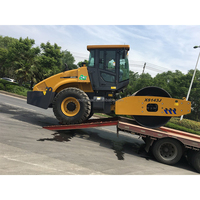 Rouleau compresseur vibrant à tambour unique de 14 tonnes, marque chinoise de premier plan XS143J, avec système entièrement hydraulique, moteur et pompe