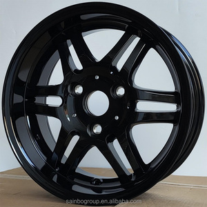 F616161 Cerchi in Lega di Alluminio Sainbo 15x4.5 <span class=keywords><strong>15x6</strong></span> 16x5.5 16x7 3x112 4x100 Argento Canna di Fucile con Finitura Diamantata - Product Image 6