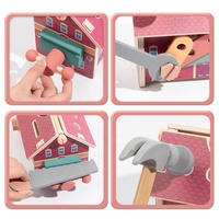 Ensemble d'outils en bois pour pompier, jouet STEM, kit de construction pour jeu d'imitation, cadeau éducatif Montessori pour l'apprentissage de l'ingénierie pour enfants