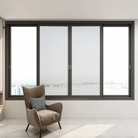 Ventanas Corredizas Modernas de Aleación de Aluminio, Insonorizadas, con Aislamiento Térmico, Resistentes al Viento, con Pantalla Plegable para Apartamentos y Dormitorios