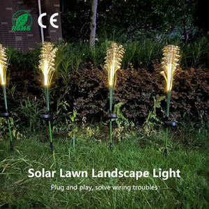 Extérieur solaire alimenté lumières fleur artificielle LED solaire Fiber optique éclairage lumineux décoration <span class=keywords><strong>de</strong></span> noël jardin pelouse lampe 12 97 - Product Image 3