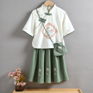 Meilleurs produits pour l'importation : Ensemble de vêtements pour bébés, Cheongsam Qipao pour enfants - Product Image 2
