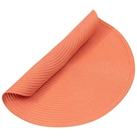 Set de 4 dessous-de-plat en PET tressé orange, style américain, réutilisables, écologiques, antidérapants et résistants à la chaleur, pour usage quotidien et occasions spéciales