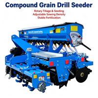 Semoir à grains composé 12 rangs à trémie unique, machine de semis rotative pour labourage, unités de semis indépendantes pour blé, soja, orge