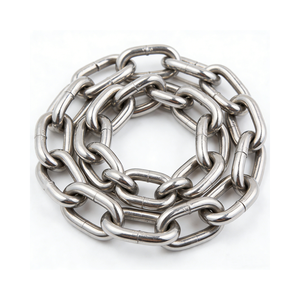 Chaîne de levage soudée MaxPlus 6mm-12mm en acier inoxydable 304/316 DIN 766 pour convoyeur, vente directe usine, usage intensif pour la construction - Product Image 1