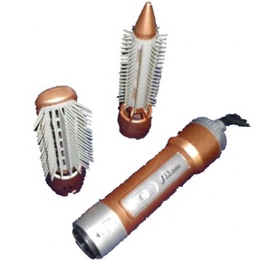 CE GS CB aprobado 1000W aire caliente cepillo de pelo plancha de pelo con dos interchangeabkle estilo archivos adjuntos - Product Image 1