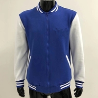 Veste universitaire personnalisée avec broderie et imprimé, blocs de couleur, col montant, fermeture éclair, style baseball, uniforme pour école, club, entreprise, équipe