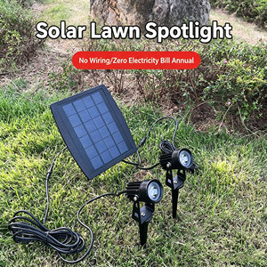 Lámpara Solar de Jardín con Panel de 6V 5W, 300LM, Batería de 3000mAh, IP65 Impermeable, con Estaca para Tierra - Product Image 3