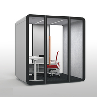 Cabine de bureau miniature insonorisée, cabines de bureau acoustiques, cabine de bureau préfabriquée insonorisée, maison préfabriquée