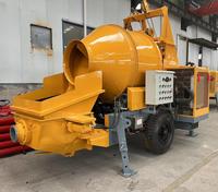 Pompe à béton prêt à l'emploi JBS40 Diesel Portable remorque bétonnière avec pompe pour la construction de maisons