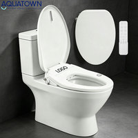 Couverture de bidet électronique intelligente chauffante ultra-mince avec télécommande et fonctionnalités premium pour usage commercial