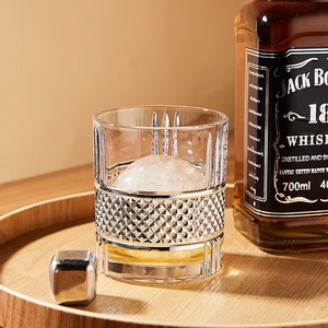 Verre à whisky de luxe à base lourde, style ancien, avec motif diamant en relief, pour bar, hôtel, <span class=keywords><strong>Mr</strong></span> Panda - Product Image 2