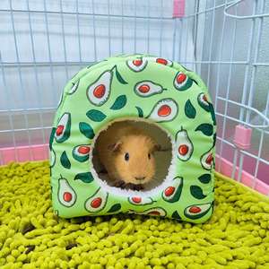 가을과 겨울 따뜻한 작은 애완 동물 침대 두꺼운 기니피그 둥지 탈출 방지 햄스터 다람쥐를위한 면 허니 백 - Product Image 2