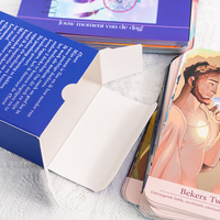 Jeu de cartes de tarot éco-responsable personnalisé pour la croissance émotionnelle des enfants avec guide, impression personnalisée