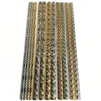 Good Price Wholesale 2x60cm Decorative Silver Golden Pencil Ceramic Border Tiles For Bathroom Wall