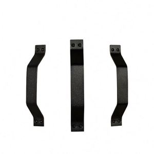 WEKIS Ensemble de poignées de porte de grange en acier de luxe, design moderne, finition noir satiné, ambidextre, garantie 3 ans pour villa - Product Image 1