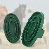 Peigne à chevaux en caoutchouc personnalisé avec logo, vente en gros d'usine