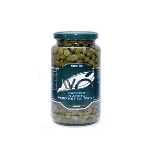 CAPERS in Vinegar Canned <b>Mason</b> <b>Jar</b> HORECA FOOD SERVICE Made in Italy Happy Hour PRIVATE LABEL CUSTOMIZABLE LOGO - Product Image 1