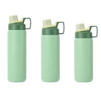 Bouteille d'eau isotherme en acier inoxydable sans BPA avec poignée de transport pour le camping en plein air et la salle de sport