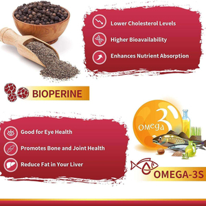 120 Cápsulas de 400 mg de Coenzima Q10 Vegana en Polvo, Suplemento de Ubiquinona, Píldoras Antioxidantes, Tabletas de Vitamina CO Q-10, Omega 3 - Product Image 3