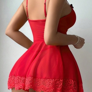 New Fashion Embroidered Short Skirt Lingerie <b>Set</b> <b>Sexy</b> Solid Color Women's Underwear <b>Set</b> - Product Image 4
