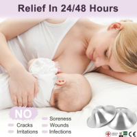 NZMAN Hot Original Sliver 999 Protège-mamelons lavables pour nouveau-nés, réutilisables, pour l'allaitement, coussinets d'allaitement