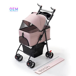 Küçük ve orta köpek arabası için lüks evcil hayvan arabası taşınabilir ayrılabilir katlanabilir bebek arabası - Product Image 3