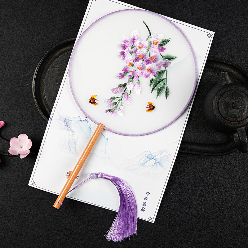 purple   [Double-sided embroidery] round-Violet