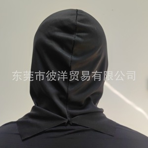 Máscara de látex de terror de Halloween con capucha negra para disfraz de cosplay para fiestas - Product Image 4