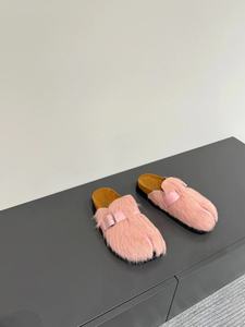 Nouvelles pantoufles en crin de cheval de qualité supérieure avec boucle, semelles souples et amortissantes, talons plats, tendance de la mode, sandales pour femmes sur mesure - Product Image 2