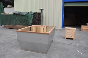 Intex Hiện Đại 1200Mm Ngoài Trời Bồn Tắm <span class=keywords><strong>Spa</strong></span> Nhỏ Rắn Gỗ Nhựa Ngồi Bồn Tắm Lửa Lưới PVC 1 Bộ Thép Không Gỉ Tắm - Product Image 2