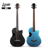 Guitare basse acoustique en fibre de carbone OEM, dessus en fibre de carbone, dos rond en ABS, OEM acceptable