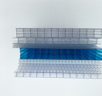 Plaque en polycarbonate alvéolaire double paroi 6mm 8mm 10mm pour toiture, serre et cloison