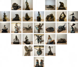 Patung Perunggu Antik Ukuran Asli Seukuran Manusia, Seorang Gadis Muda, Patung yang Elegan dan Artistik untuk Luar Ruangan - Product Image 6