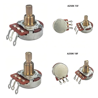 Potentiomètres de guitare série CTS 450G A250K à courbe audio, axe en laiton, 15F 18F, pour guitare électrique et basse