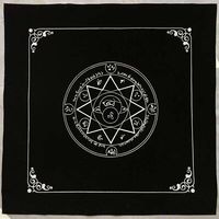 Nappe Élastique Lavable et Réutilisable en Velours Épais 60x60cm à Motif Géométrique Style Européen, Durable et Écologique, pour la Divination