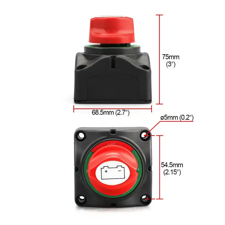 12-VOLT BATTERY DISCONNECT CUT OFF KILL SWITCH. BOAT RV ON ATV CAR DUAL  MARINE