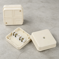 Boîte de jonction carrée en PVC de 4x4 pouces avec couvercle à vis, étanche aux intempéries, pour conduit standard américain