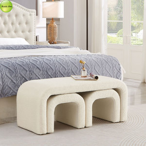 Banc de Rangement Carré Moderne et Simple pour Chambre et Salon, Repose-Pieds, Banc de Fin de Lit 2492 - Product Image 4