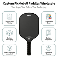 Raquette de pickleball personnalisée en gros, épaisseur 16 mm, surface en fibre de verre, noyau en nid d'abeille PP, design portable, équipement sportif d'entraînement