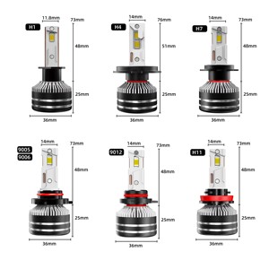 150W 15000lm xe dẫn đèn pha Bóng đèn 18PCS 3570 chip H1 H4 H7 H8 H9 H11 9005 9006 9004 9007 9008 6500K màu mới - Product Image 6
