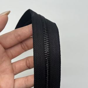 Directo del fabricante Open-End 5 # Black Copper Auto Lock Slider 60cm Zipper Lag-Free Factory Direct Supply - Product Image 4