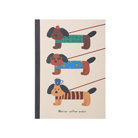 Cuaderno B5 Relax Coffee con Diseño de Cachorro, Encuadernación Cosida, Cubierta de Papel, para Estudiantes, Diario, Regalo