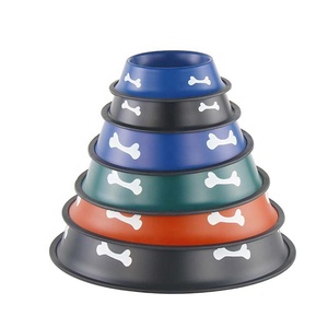 Mangkuk makanan anjing Print tulang DIY populer 201 Stainless Steel Multi kapasitas baru untuk pemilik hewan peliharaan - Product Image 2