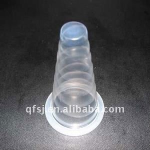 Tùy chỉnh nhỏ bánh thạch bao bì trong suốt ly đường kính phi 38mm trong suốt PP dùng một lần hình dạng ốc xà cừ ly nhựa - Product Image 3