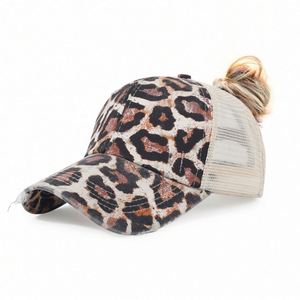 Casquette de baseball en coton respirant de haute qualité pour femme avec ouverture pour queue de cheval, casquettes à dos en maille pour femme - Product Image 4