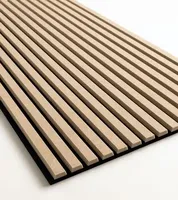 Panneaux acoustiques en bois de noyer moderne NRC 0.9, lattes en bois écologiques, insonorisation PET, décoration murale pour studio/cinéma