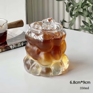 Mug Kopi Kaca Transparan 350ml Bergaya dengan Desain Inovatif Tahan Panas untuk Menikmati Minuman - Product Image 5